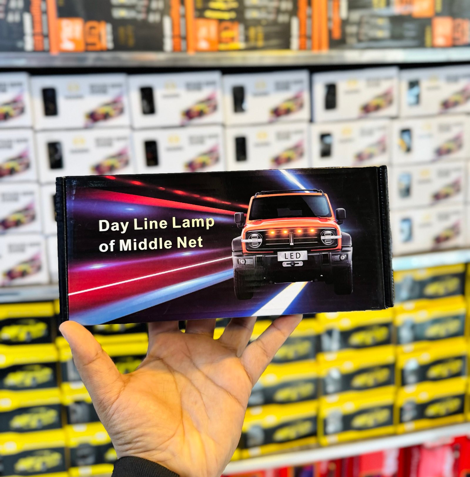 4 Pieces Car Grill Led Lights GMC,Daytime Running Lights 12 Volt For Cars, SUV, Trucks