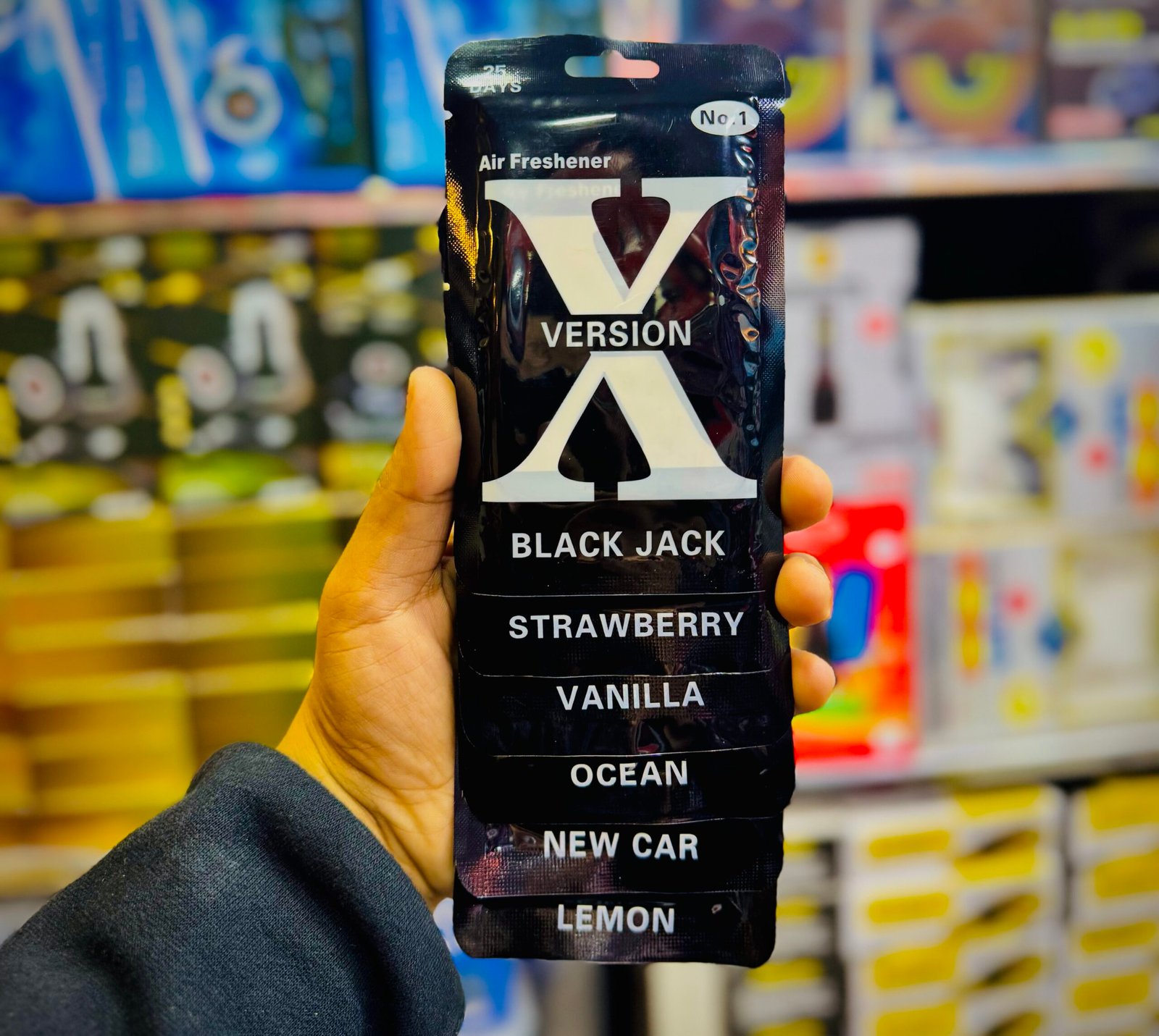 Pack of 6, X Version’s Hanging imported Perfume Cards For Car,Wardrobe etc, Mix Flavours and having more than a Month Lasting. - Image 3