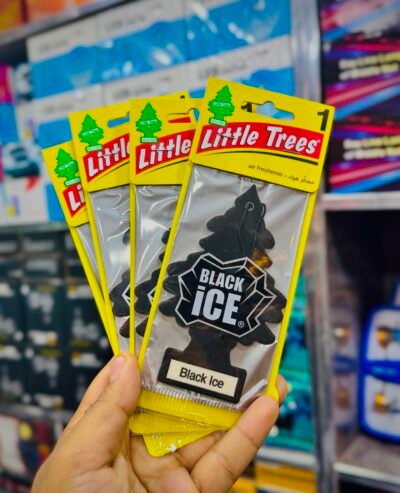 4 Pcs LITTLE TREE Air Fresheners Car Air Freshener. Hanging Tree card Provides Long Lasting Scent for Car, Office or Home. Black Ice